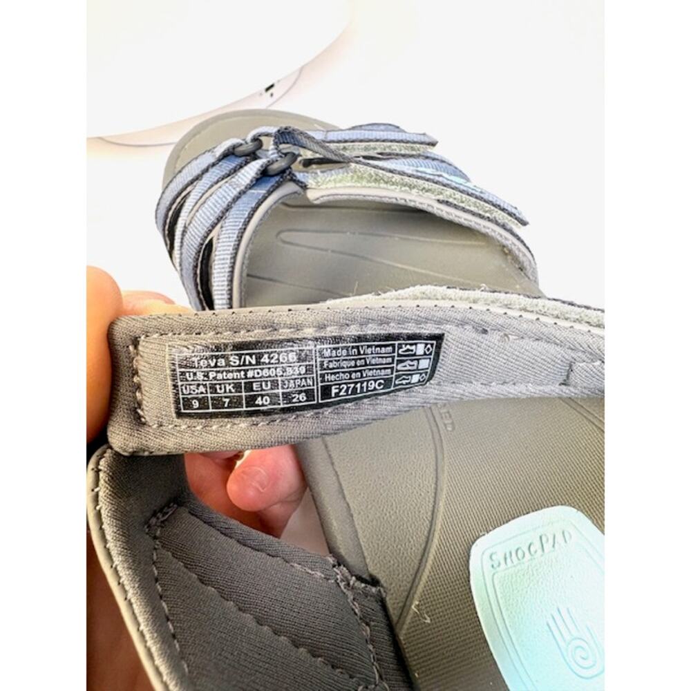 Teva Tirra Sandals Womens 9 Blue Gray Hiking Sport Outdoor Strappy Comfort Shoes - Picture 11 of 11